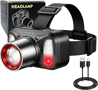 Blukar Headlamp, 2000L Super Bright Rechargeable LED